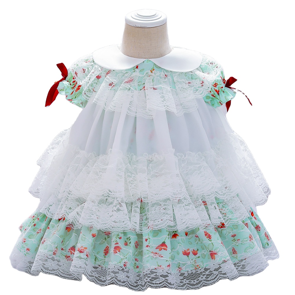 wholesale children's clothes lace lolita design summer party Spanish baby girl's dress
