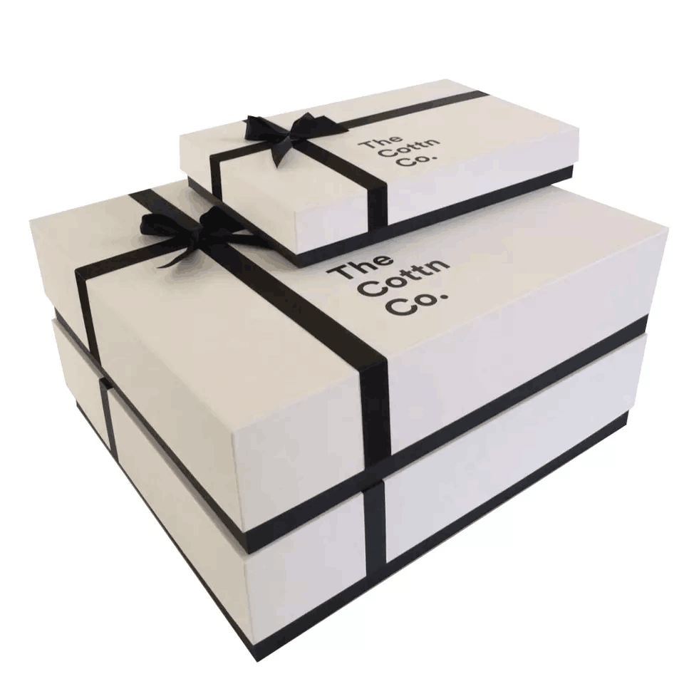 Popular Luxury Rigid Cardboard Packaging White Box Removable Lid Gift Boxes Custom Luxury Personalized Gift Box Set With Ribbon