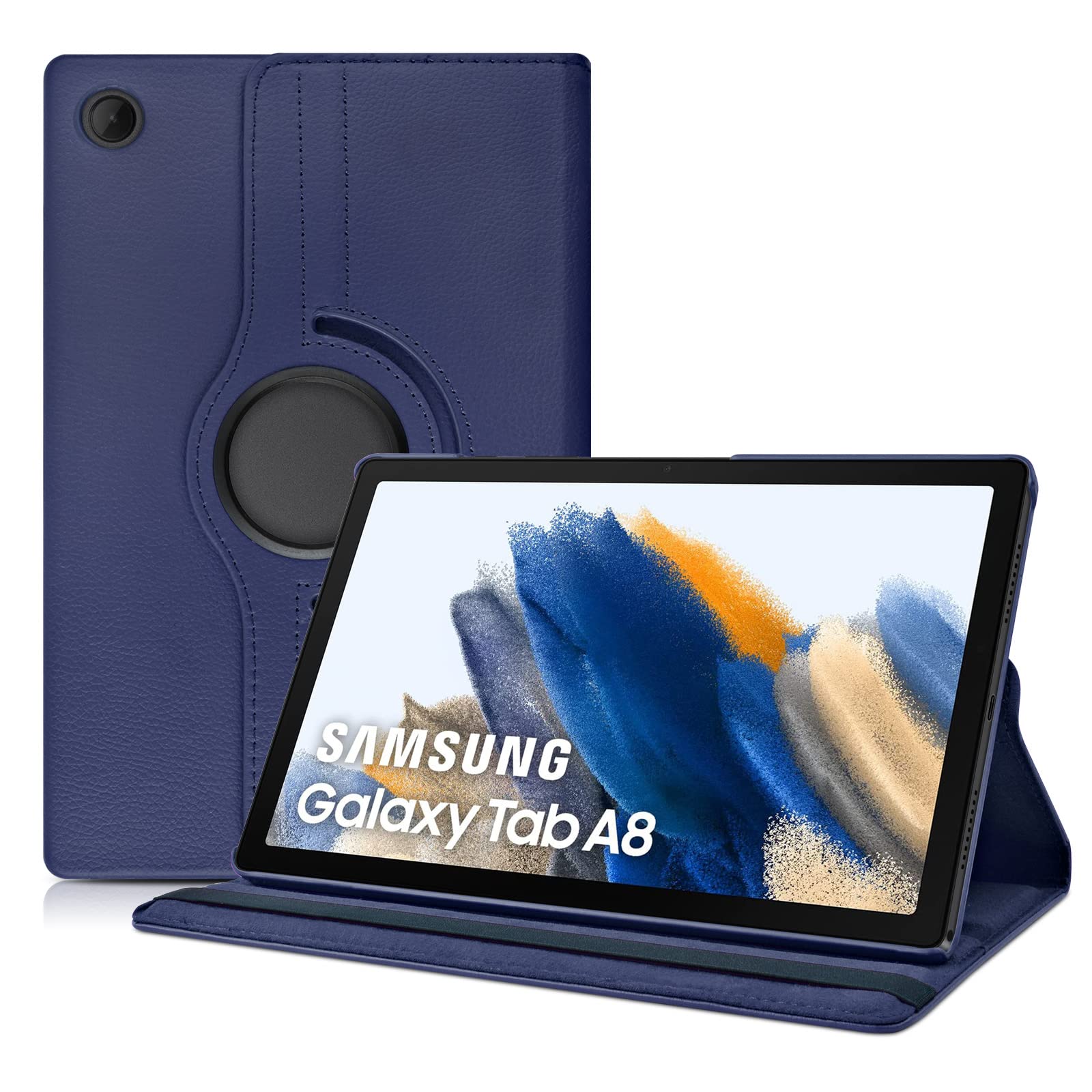 Чехол для планшета Samsung Galaxy Tab A8 A7 Lite A 8,4 8,0 10,1 7,0, чехол из искусственной кожи с функцией сна и пробуждения, вращающийся на 360 градусов чехол-подставка