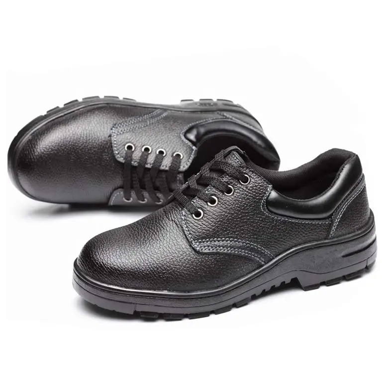 Labor Insurance Steel Toe Anti-Smashing Comfortable Genuine Leather Oil Resistant Safety Shoes