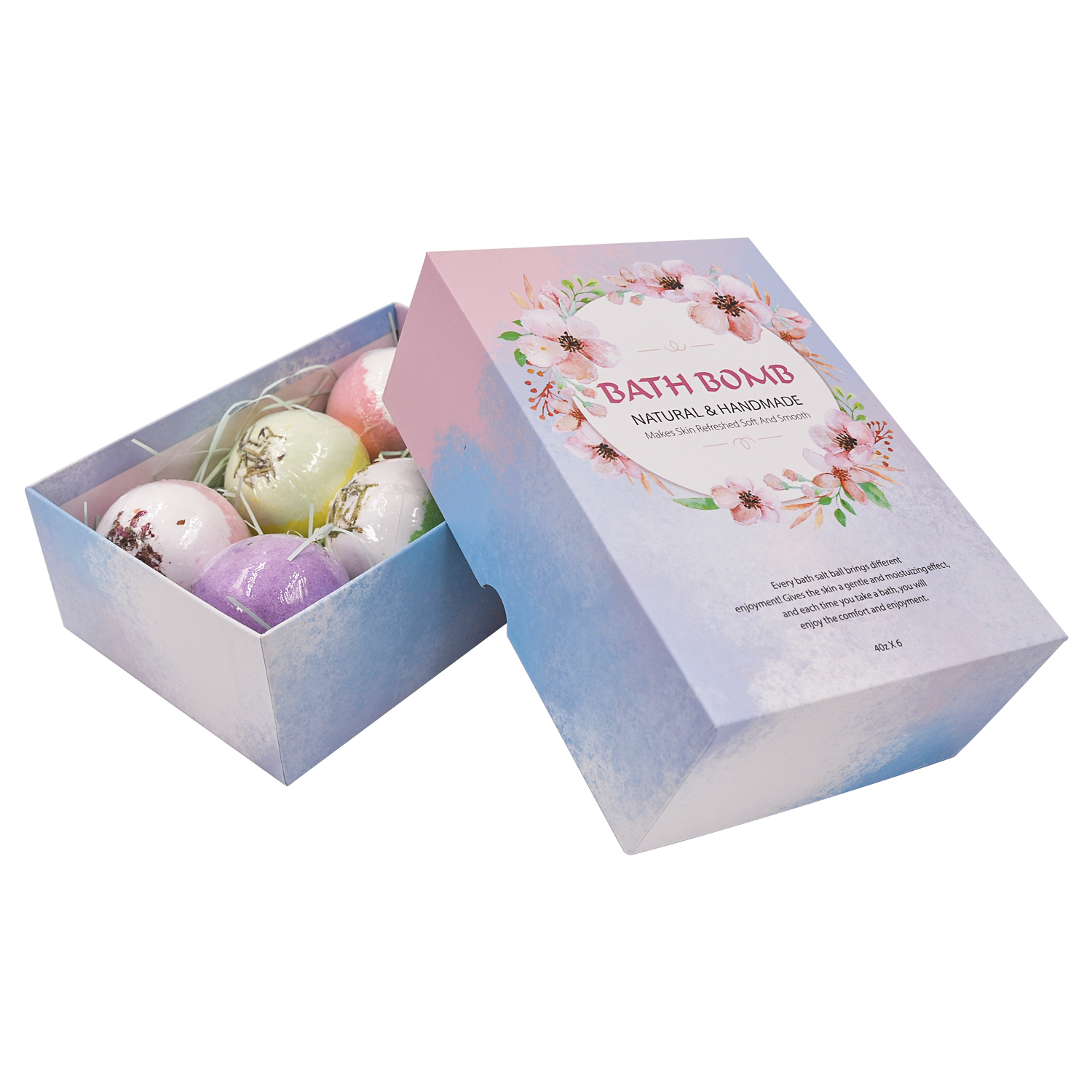New Product Private label Natural Organic Fizzy Bath Bombs Herbal Bubble Bath Bombs Gift Set Scented Rainbow Bath Bombs