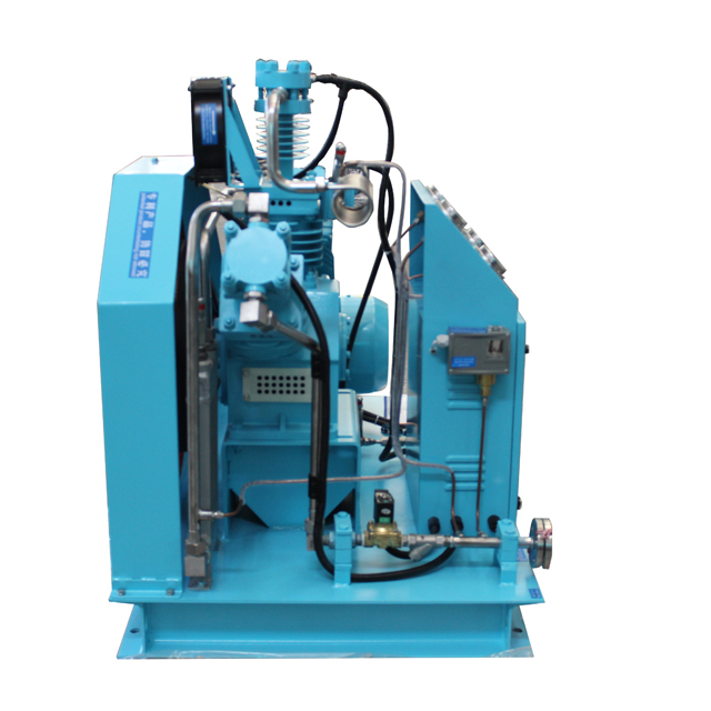 Blue Paint L Type Diaphragm Compressor Nitrogen Helium Hydrogen Oxygen 350bar Gas Compressor