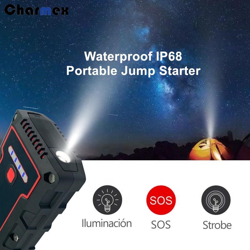 Charmex водонепроницаемый IP68 12В аварийный набор инструментов, автомобильные батареи 1000A стартовый двигатель, портативный внешний аккумулятор 16000 мАч