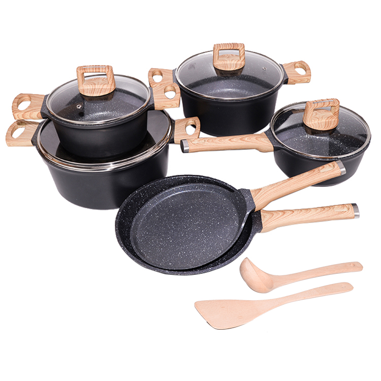 Кухонная посуда Frypan, кованые алюминиевые наборы, антипригарная кухонная посуда