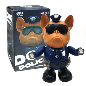 Electric Dancing Police Dog Musical Toy Flashing Toy Robot Birthday Christmas New Year Gift For Kids