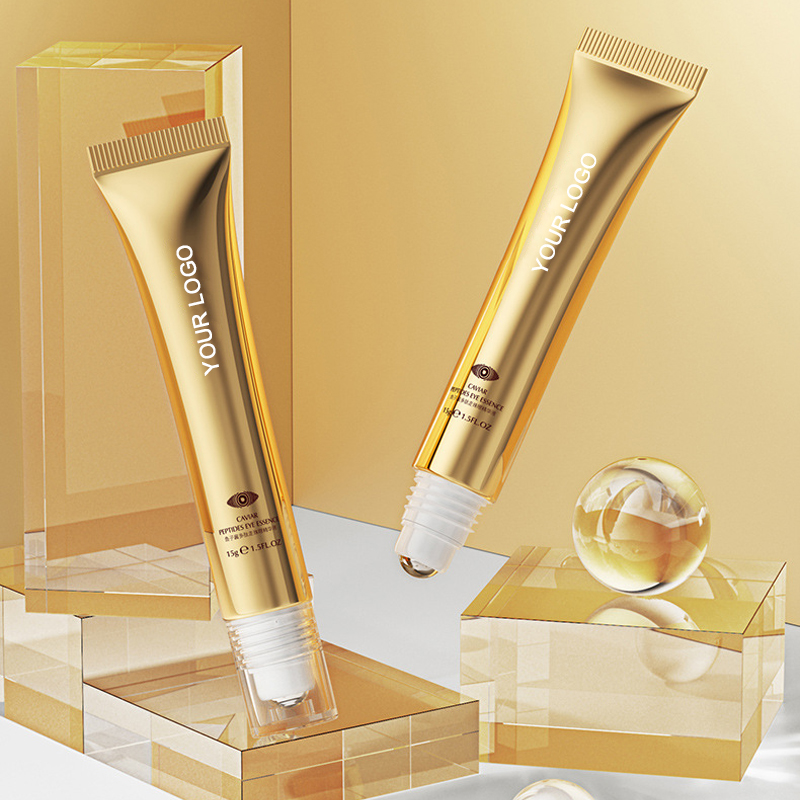 Customization Natural Whitening Anti Aging Caviar Eye Serum Private Label Ball Design Deep Sea Caviar Extract Eye Serum