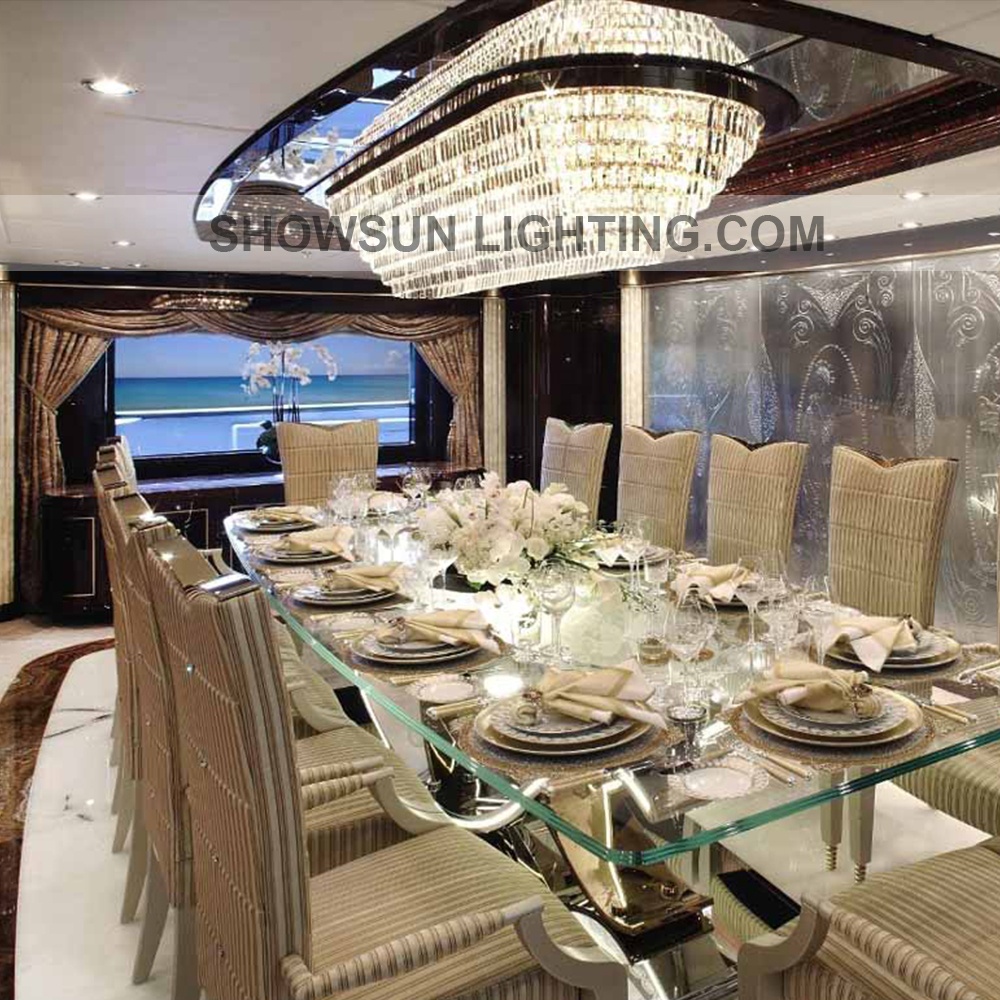 Modern European Classical Villa Hotel Decoration Crystal Ceiling LED Chandelier Luxury