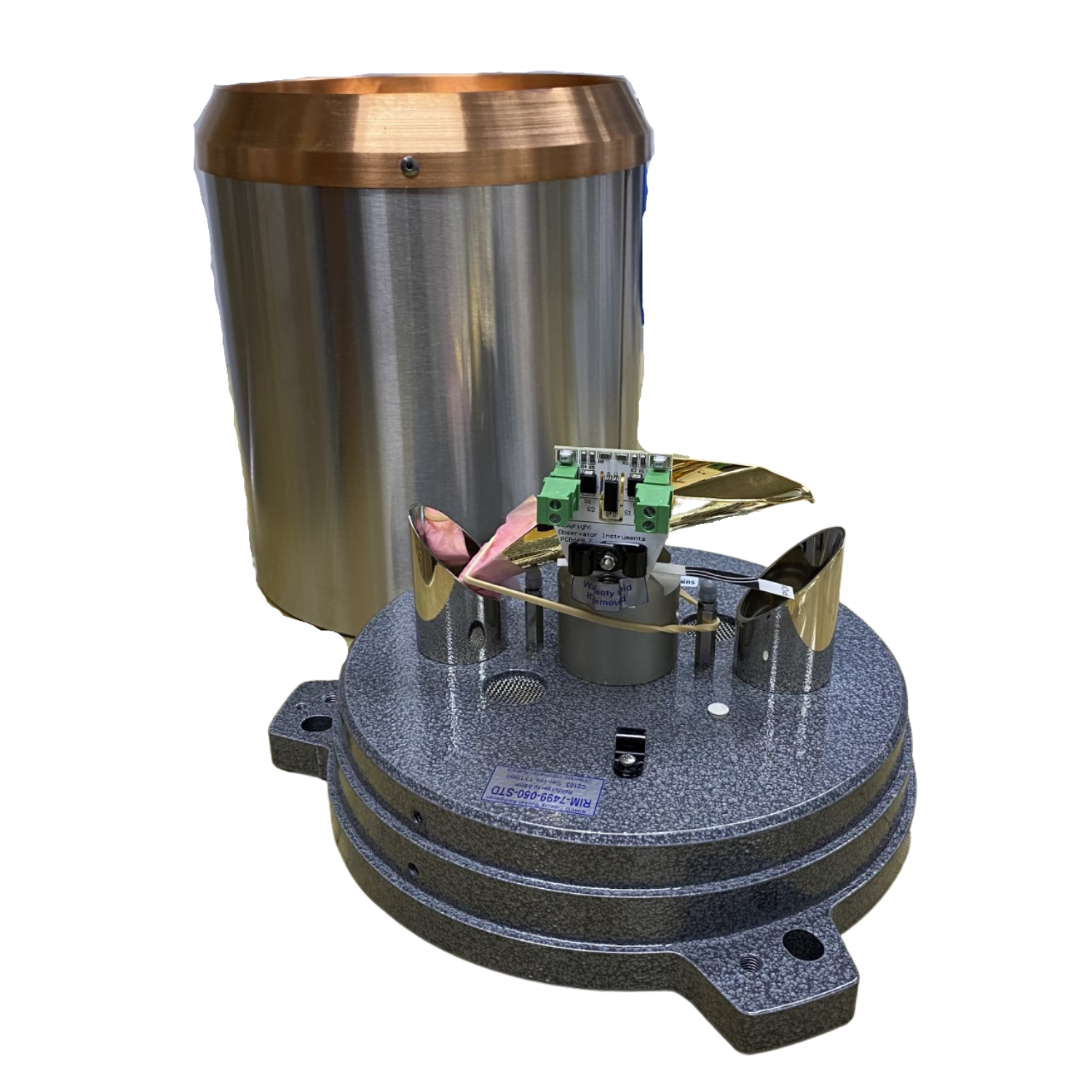 Best Quality RIMCO Rim-7499-STD Stainless Steel Jacket & Gold Plated Bucket Rain Gauge For Farm, Garden or Any Location