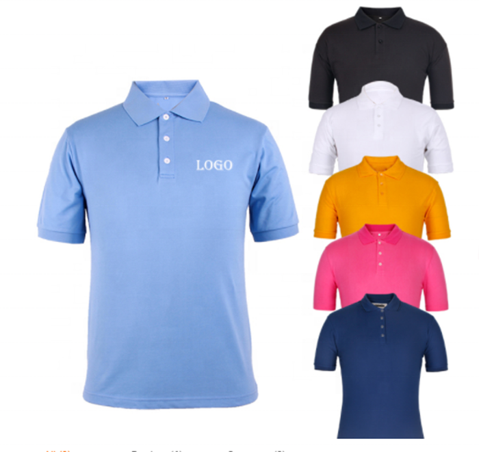 Custom logo 100% Pique Cotton Collar Mens Polo T shirt