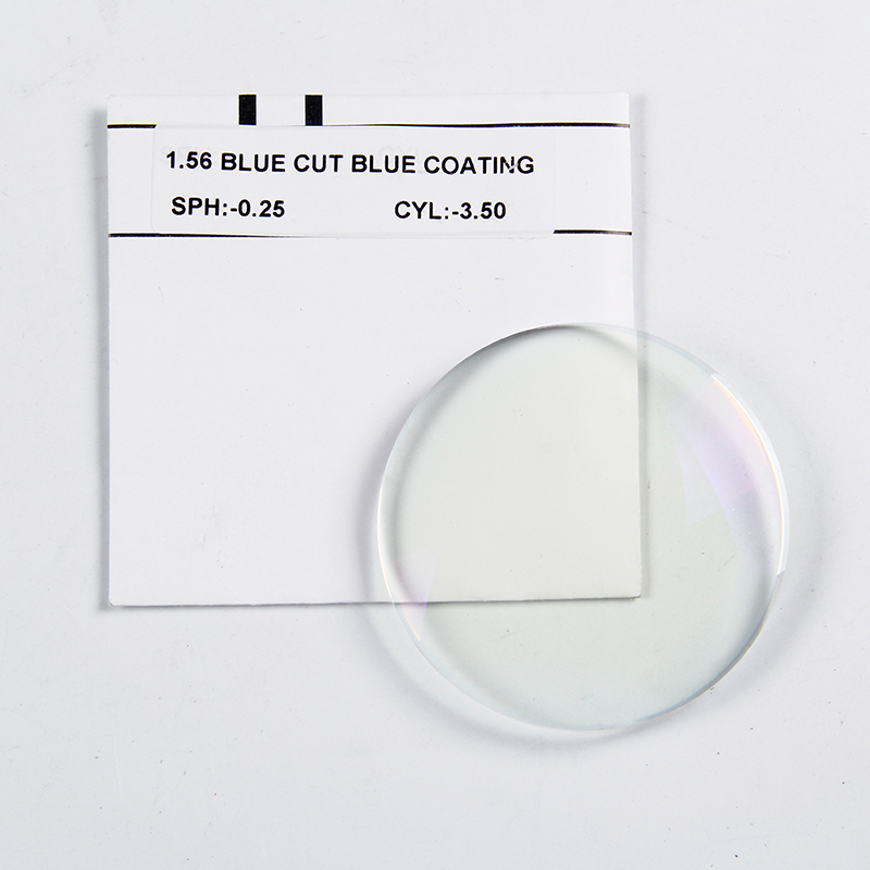 Оптические линзы Cr39 1,56 HMC Blue Cut UV420 с защитой от синего света, с голубым покрытием