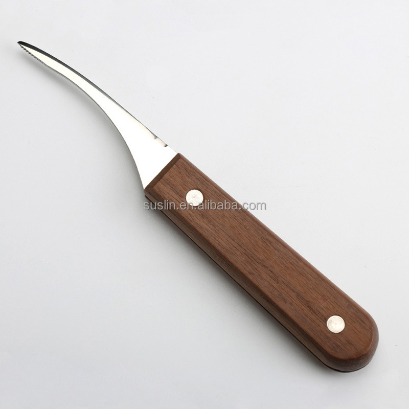 Shrimp knife with Wooden Handle Seafood Cutter Shrimp cleaner knife