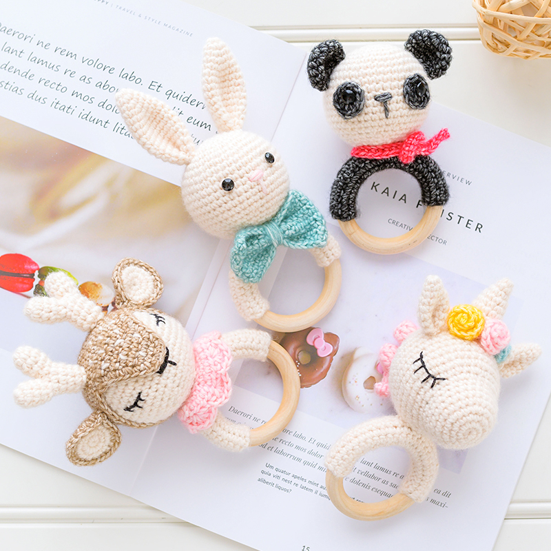 Yarncrafts безопасности ручной работы с длинными ушами кролика животные амигуруми вязаная игрушка