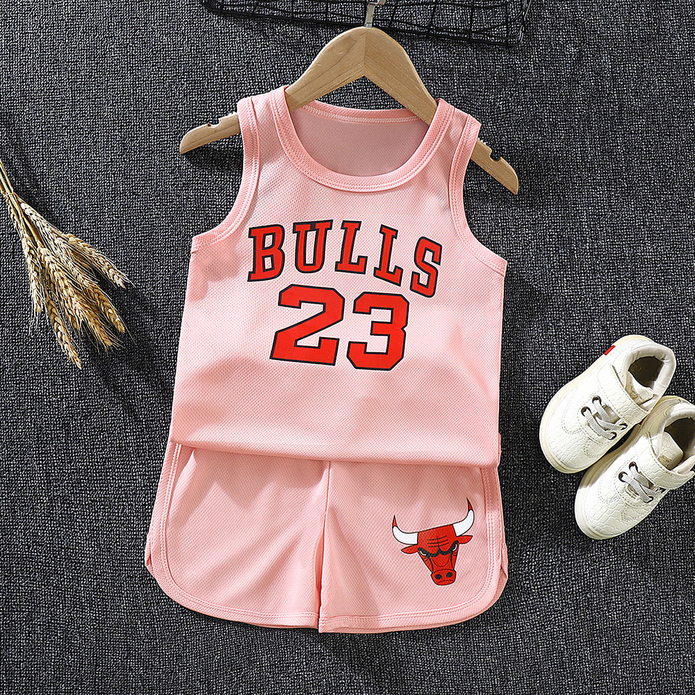wholesale children's basketball clothing 2021 summer sports suit jersey ball clothing boys and girls two-piece suit