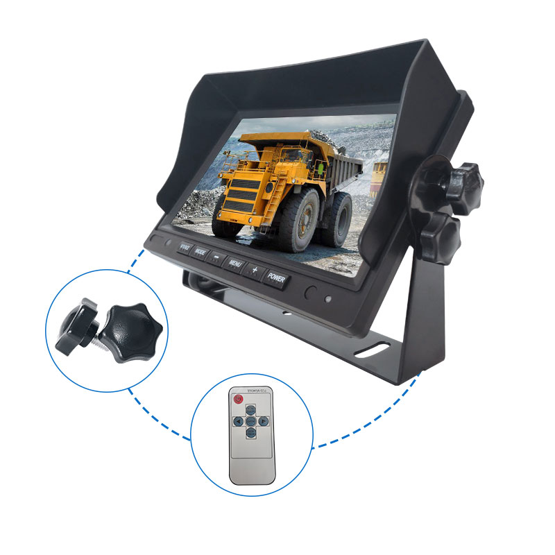 Waterproof car rear view tv 4k lcd display back-view over flip monitor dvd headrest car camera monitor