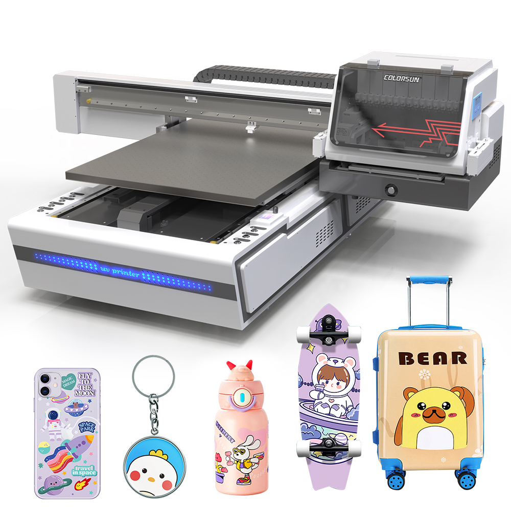 Multifunction 3D relief effect XP600 Printhead UV Printer 6090 UV Varnish Printer Machine for phone case wood Acrylic