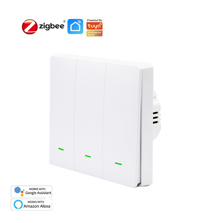 Умный домашний выключатель Tuya Zigbee 3,0, настенные выключатели с кнопкой, домашняя Автоматизация, требуется концентратор Zigbee Gateway