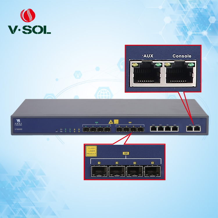 Профессиональные FTTH EPON 1U 4 sfp или 4 sfp + и 4GE RJ45 uplink 1: 64 L3 маршрут волоконно-оптической линии терминала 4PON порт GEPON OLT