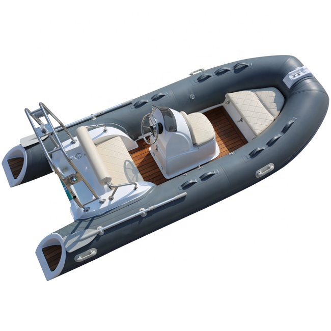 Популярные 12.8ft 4 человек двойной корпус из стеклопластика лодка RIB390C