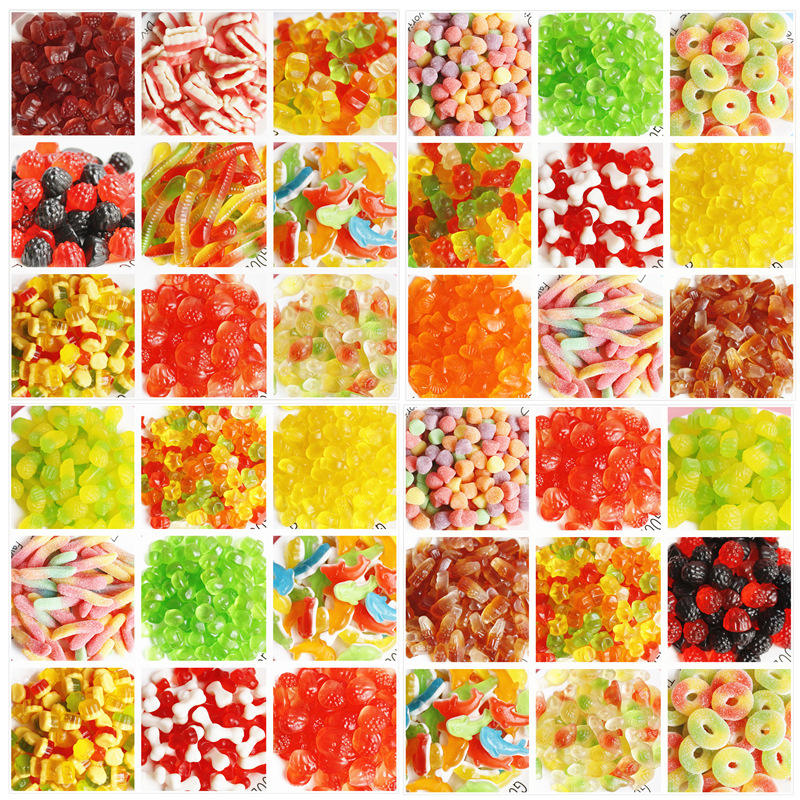 China Confectionery Manufacturers Wholesale Halal Soft Bulk Sour Fruity Jelly Candies Gummy Candy And Sweets Snacks