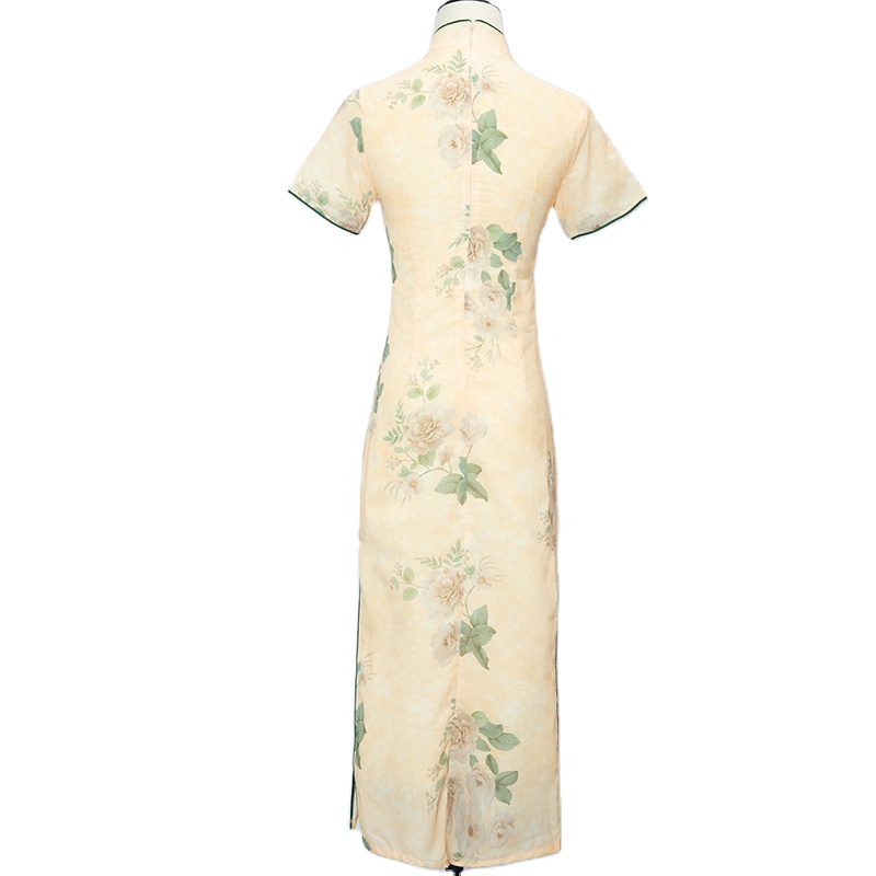 New 2021 Jacquard Satin China Chinese Woman Cheongsam Plus Size Qipao Design