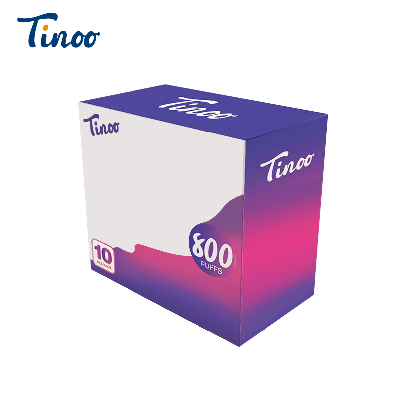 Новейший дизайн упаковки 800 PU Tinoo plus vap Air bar lux 10 упаковок