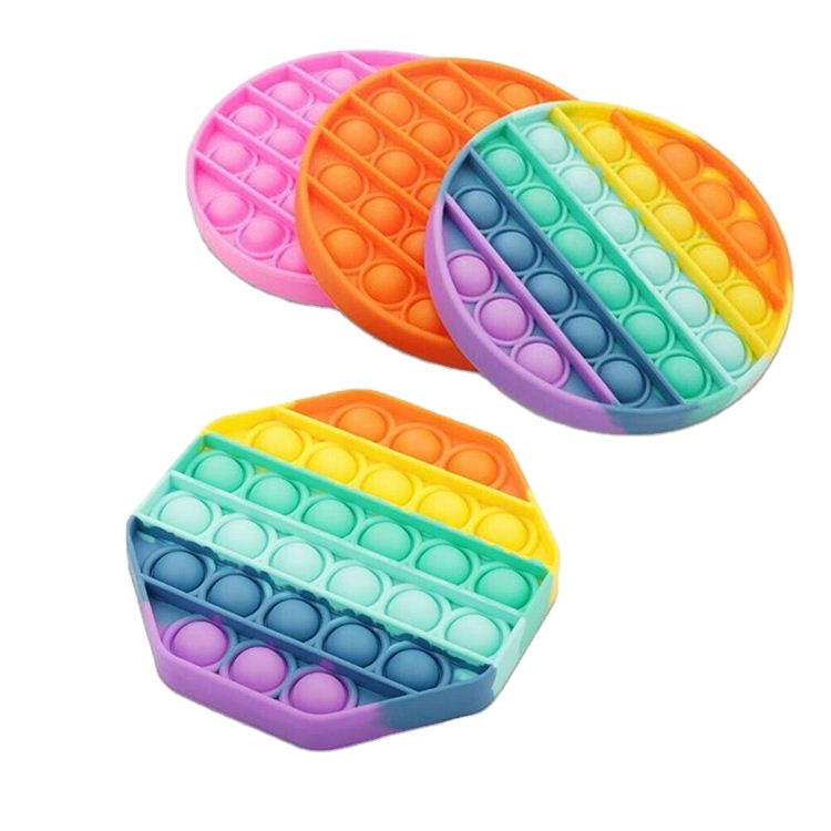 Toys Simple Dimple Set Sensory Kit Cube Rainbow Ball Square Kids Marble Fidget Pop It Toy