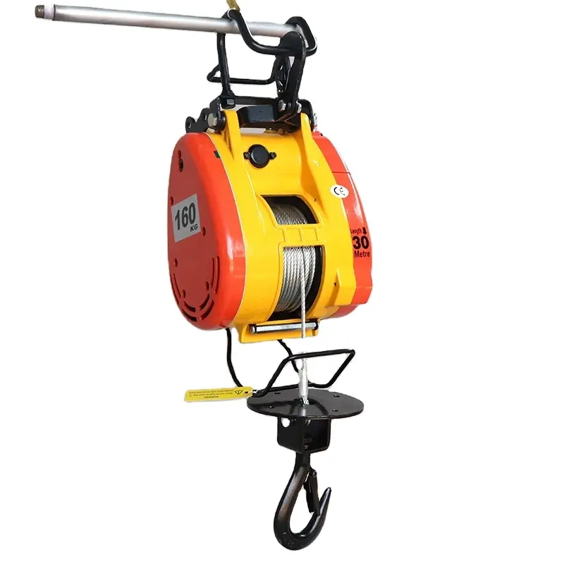 Customized 220v Wire Rope Pulling Electric Motor Lifting Hoist Hanging Type Crane For Material Lifting