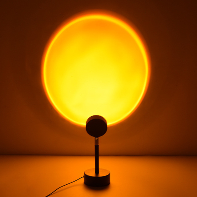 Оптовая продажа Радуга закат RGB Led Проекция торшер, Современная фотография красочные USB пол закат лампа