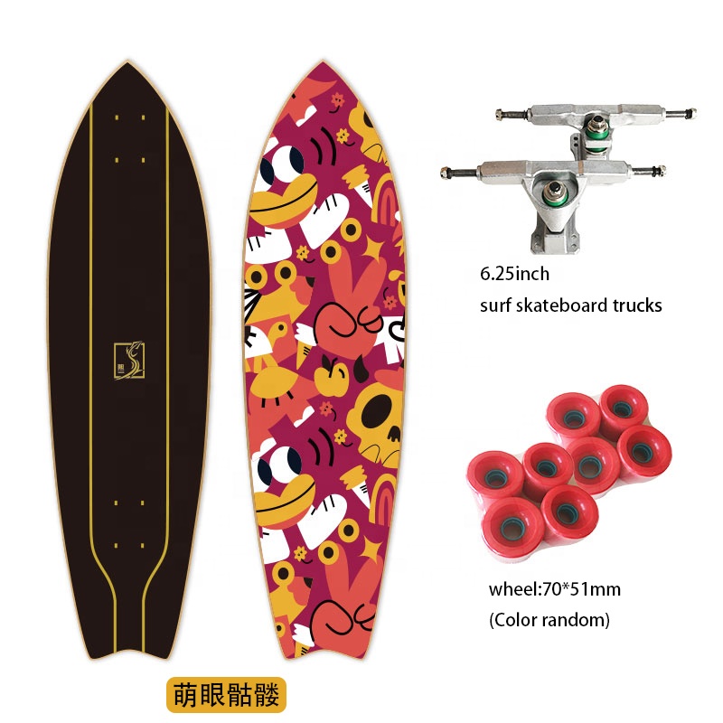 Surf скейт 7 слоев клен доски для серфинга деревянный Land резчик Surfskate