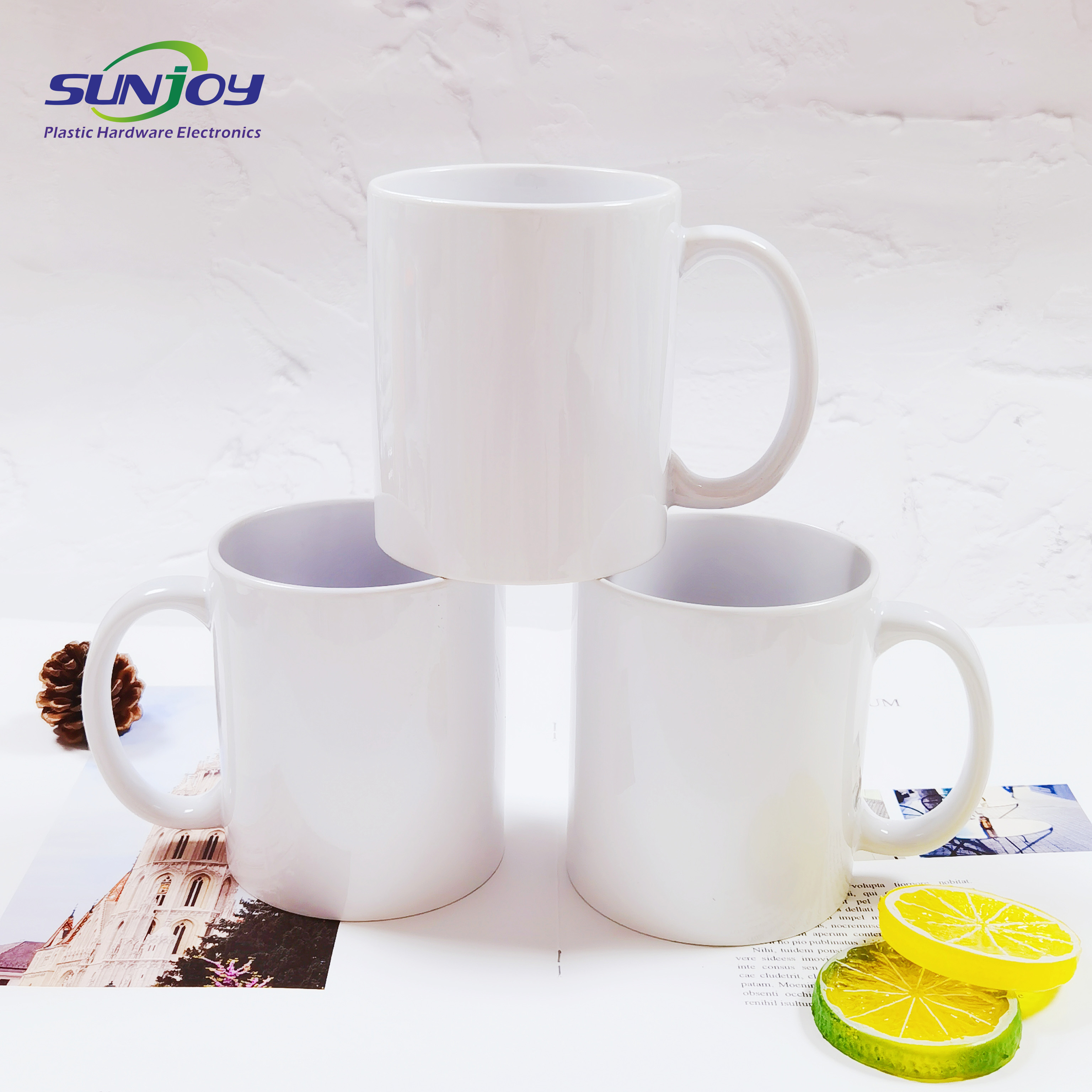 Custom ceramic coated coffee mug sublimation ceramic mug