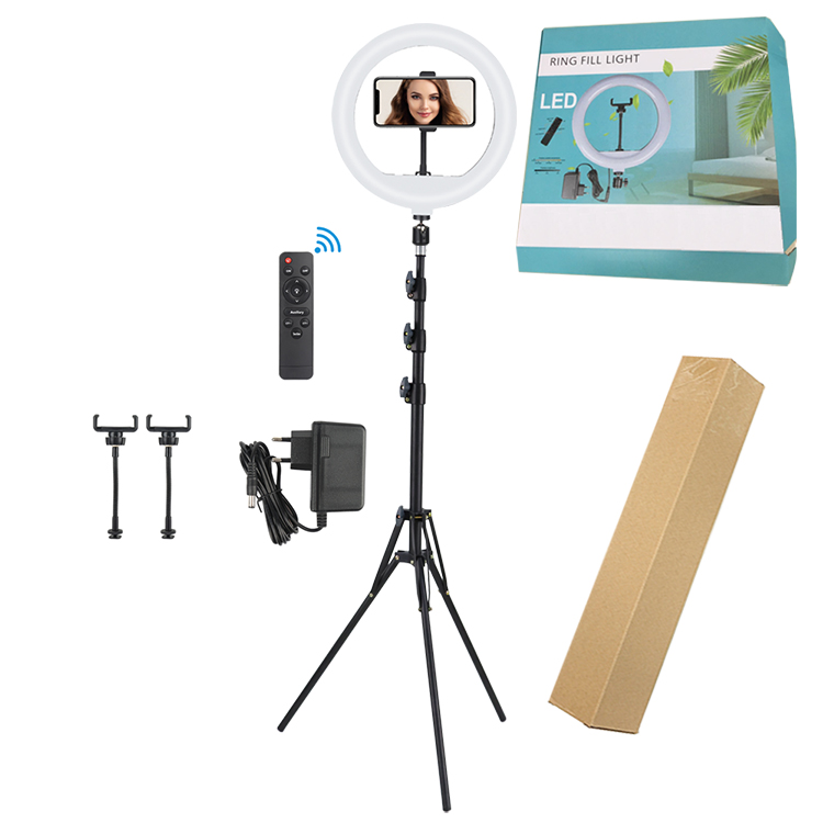 12 дюймов Круглая Светодиодная лампа с регулируемой яркостью Ringlight 3200K-5600K для макияжа, кольцевая лампа