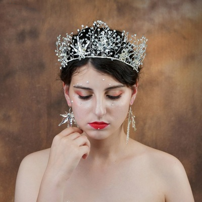 GENYA alloy maple leaf bridal crown dainty shiny bridal tiaras wholesale bridal accessories