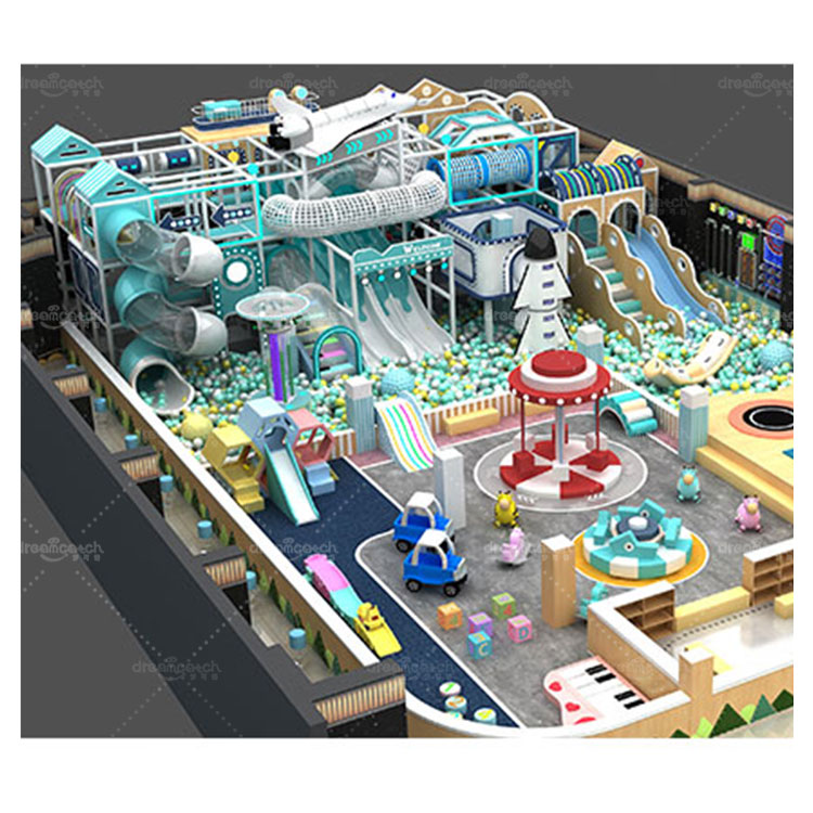 Customized Indoor Play House kid toys zip line game games baby slide and swing Kids indoor playground