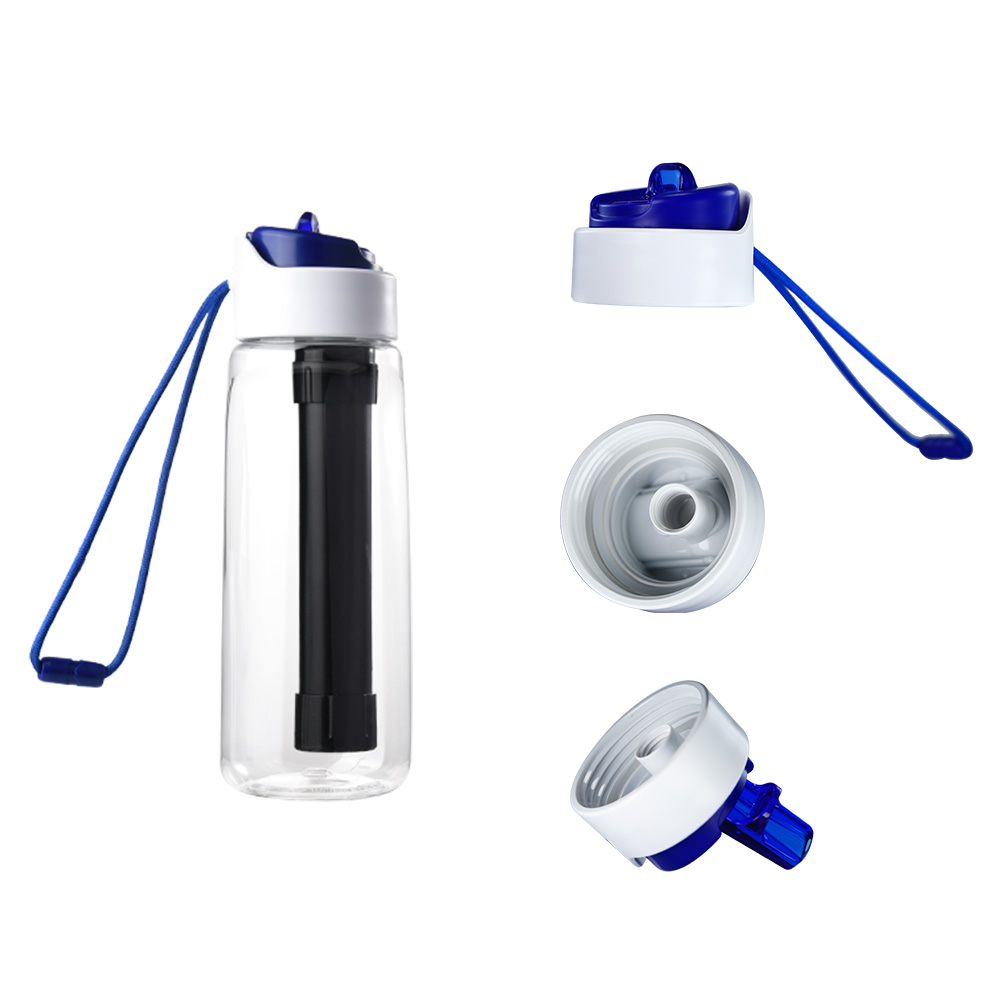 750 ML Alkaline Water Bottle Filter Outdoor Survival Water Filter Bottle for Emergency Hiking Camping