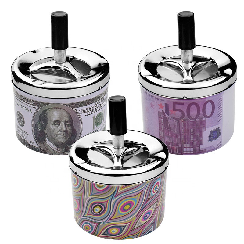 Оптовая продажа, низкий минимальный заказ, автомобильная пепельница, круглая сигарета, спиннинговая пепельница для продажи
