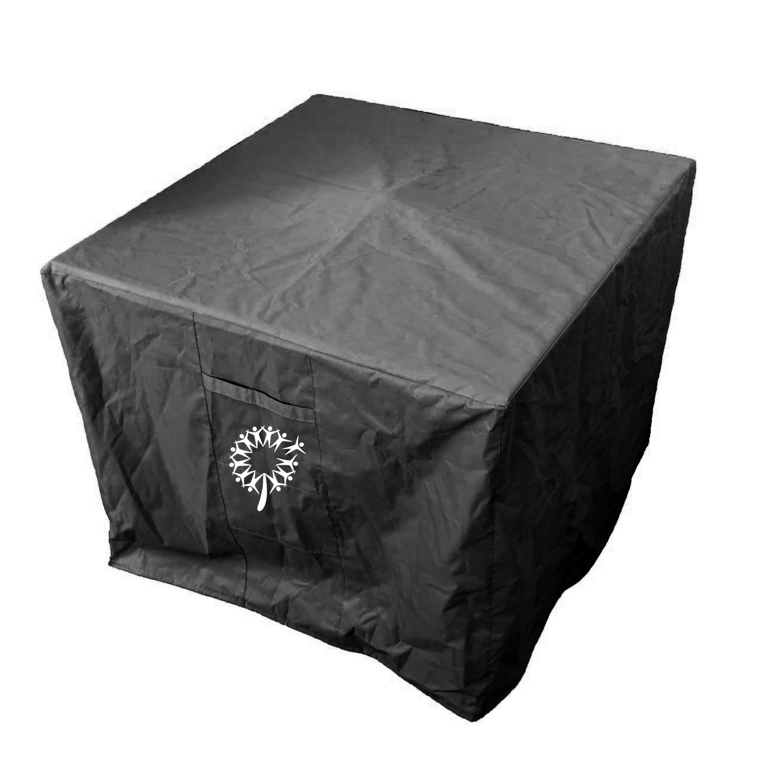 210D Rainproof Freeze Resistant Patio Square Fire Pit Cover with Bottom Buckles