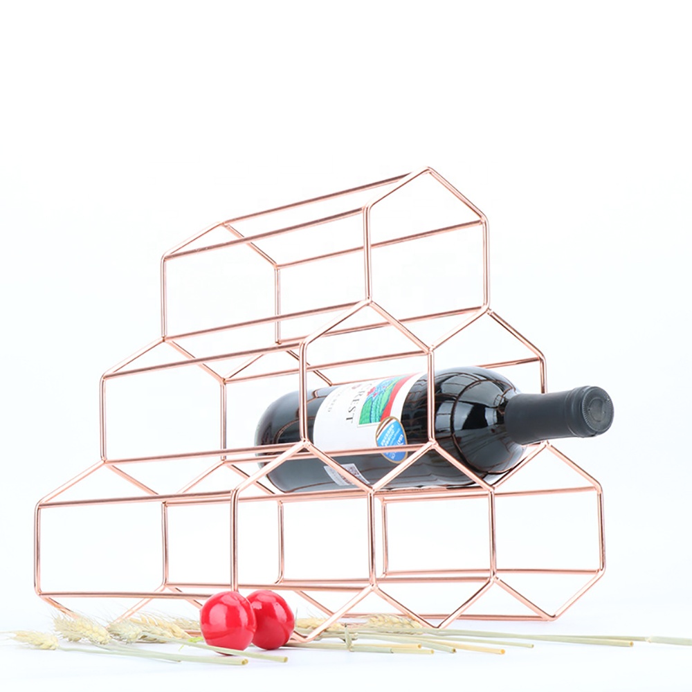 Amazon Hot Sellings Wine Rack Wine Whiskey Display Shelf Metal 6 Bottle Mount Kitchen Wine Bottle Holder Stand Organizer