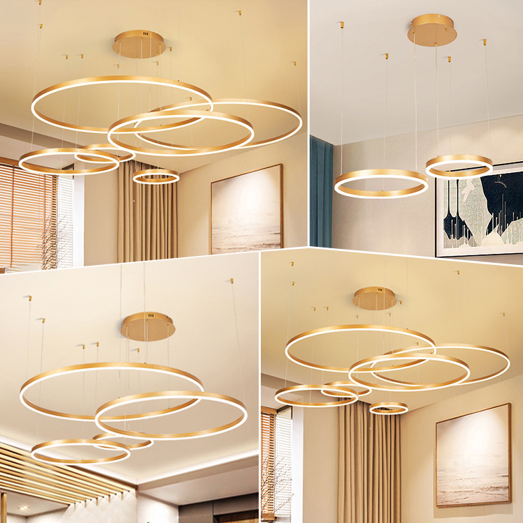 Modern European Classical Villa Hotel Decoration Acrylic Luxury Ceiling Hanging Lamp Modern LED Chandelier