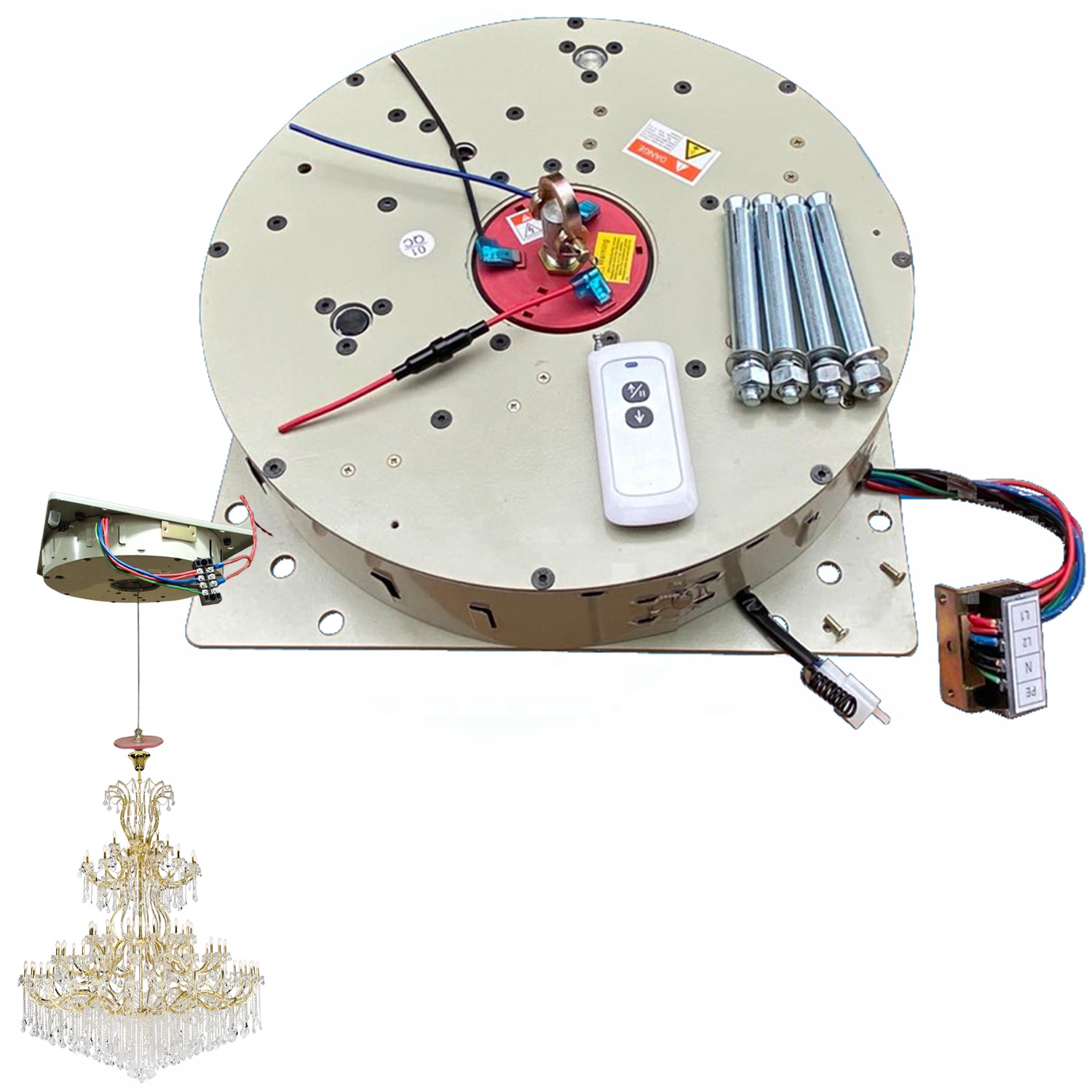 260KG 6M Commercial Grade chandelier lift 220v 110v electric winch chandelier lift lamp motor electric chandelier lift