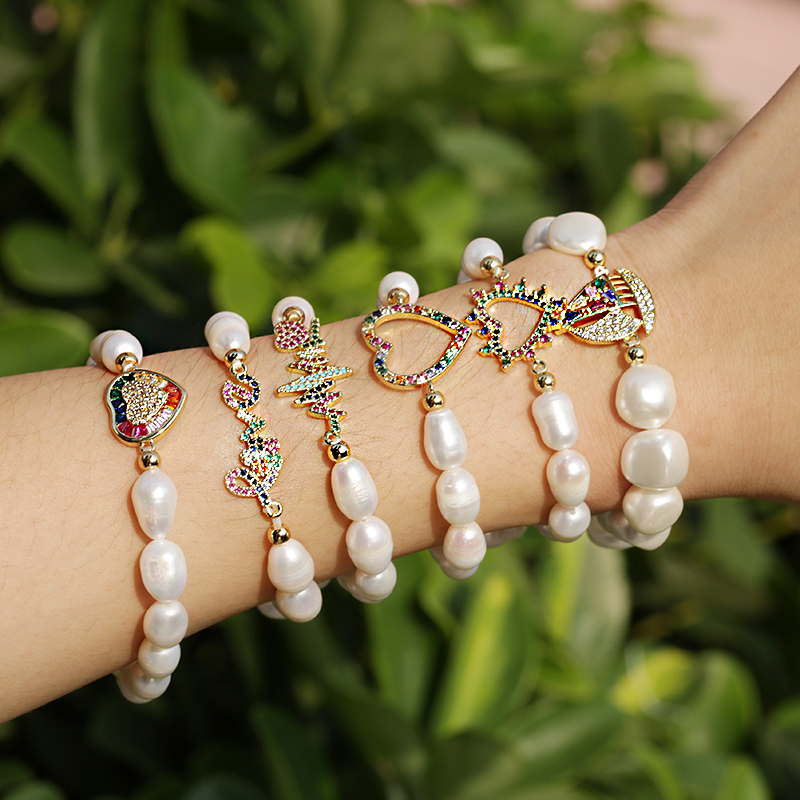 Joyeria perlas 2020 inoxidable joyeria con браслеты-де-Перлас y плата pulsera перла де goma (исп de brasil