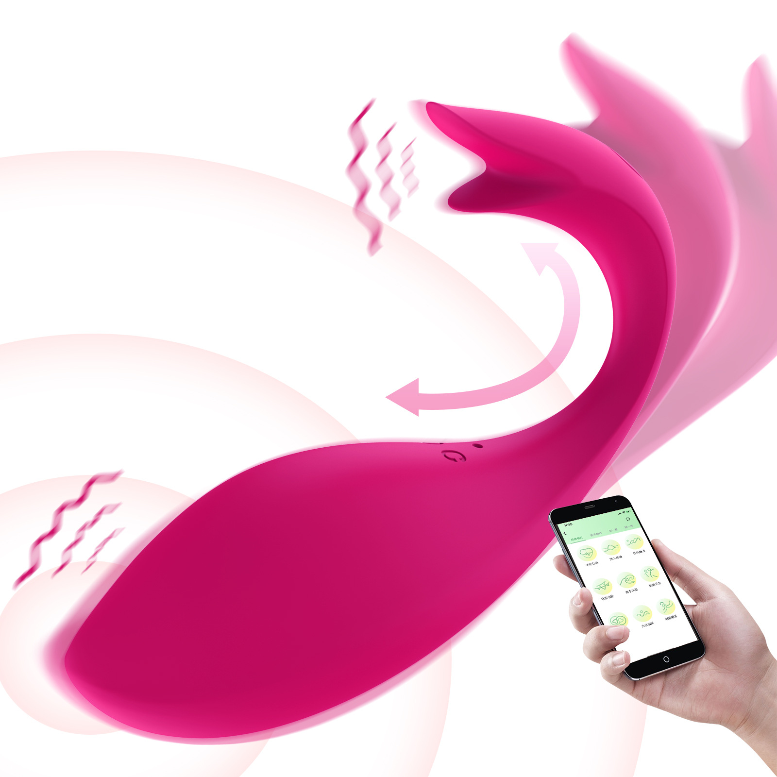 9 Frequency Vibration Adult Sex Toys App Remote Control Female Vibrador Usb Charging Vaginal Little Tadpole Vibrator