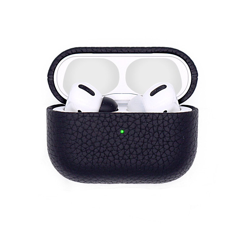 Новинка 2021, черный кожаный роскошный чехол для Airpods pro