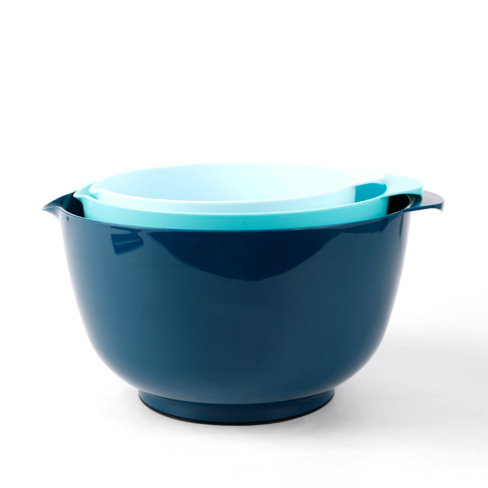 Home Reusable Plastic Salad Mixing Bowl Set for Kitchen
