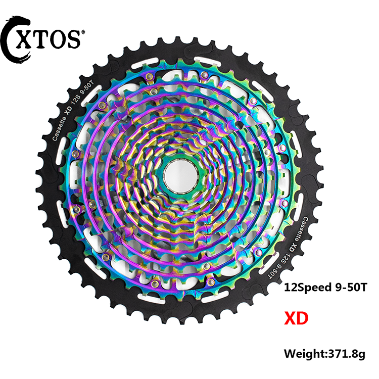 XTOS MTB 12 Скоростей 9-50T кассета Ultimate XD кассета Радужная Сверхлегкая звездочка