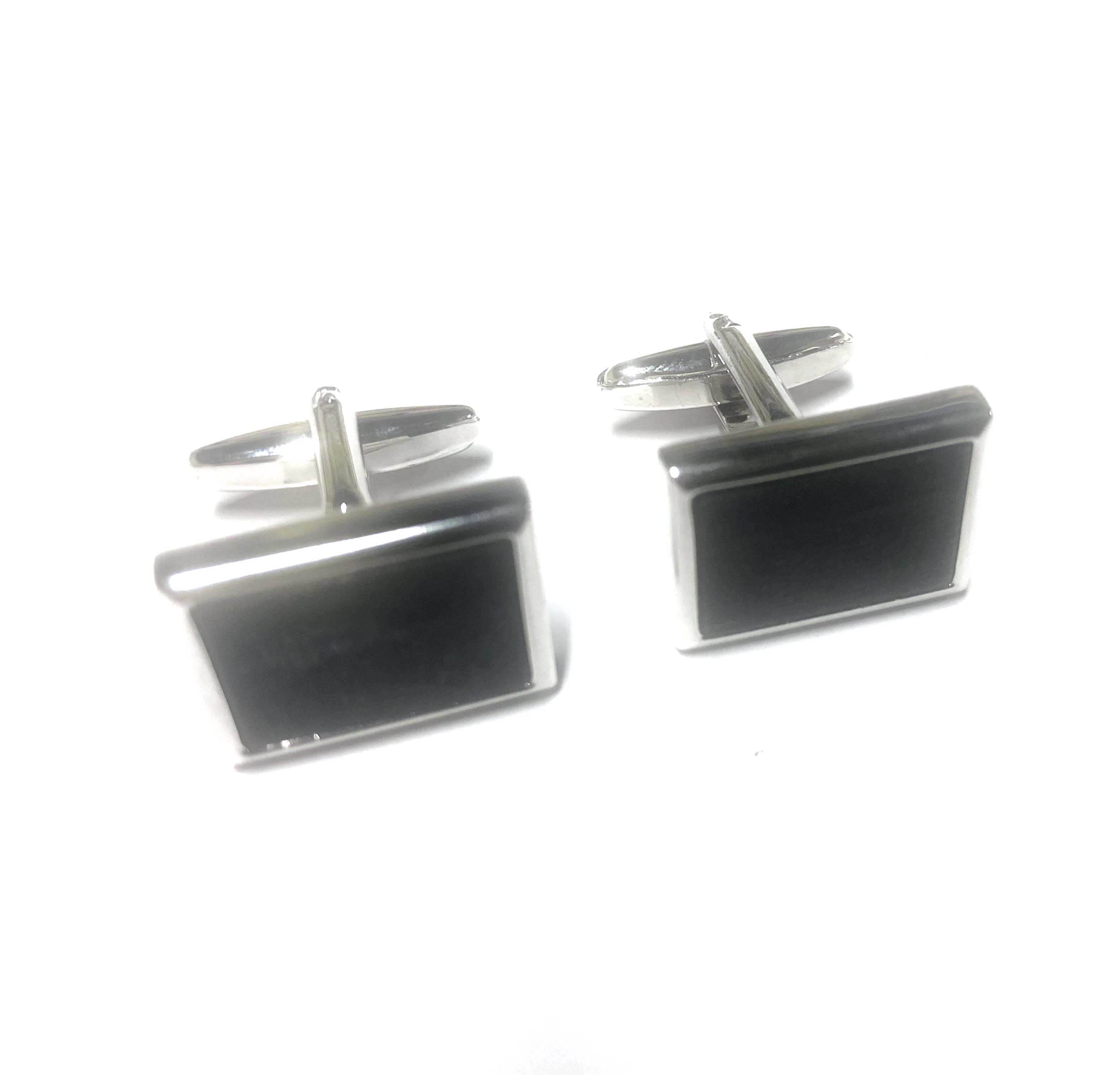 Silver Men Metal Stainless Steel Plain Custom Cufflinks/Cuff Link