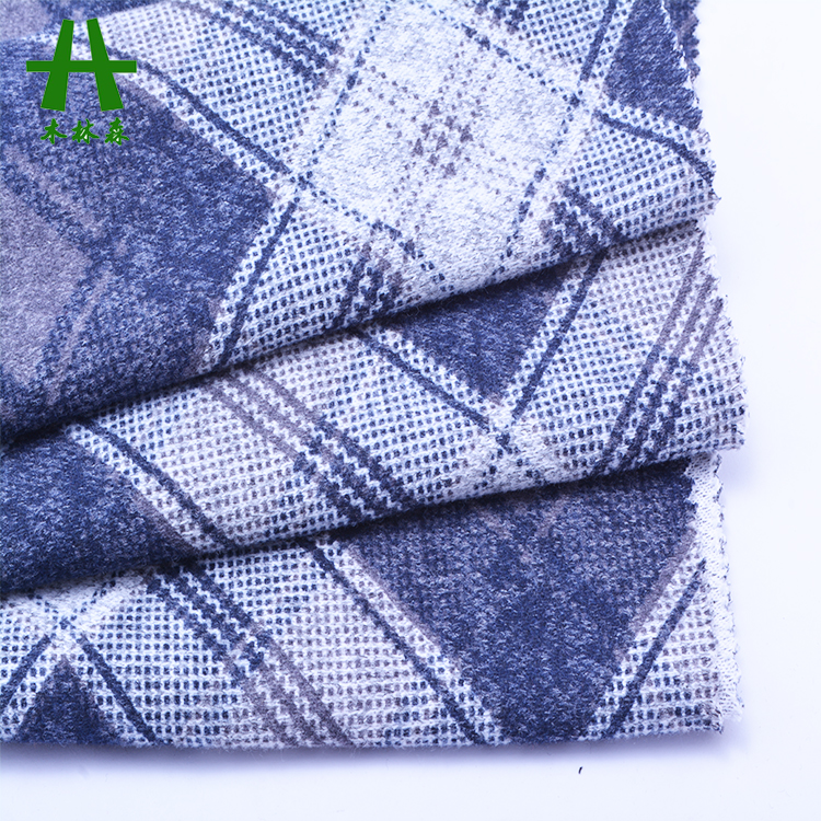 Mulinsen Textile Low Price Knitting T/R Angora Stretch Print Fabric