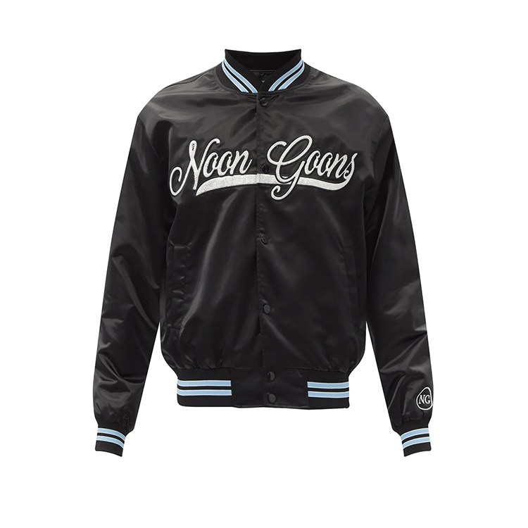 OEM-Сервис, Мужская атласная куртка varsity с хрустальным логотипом, одежда для мужчин