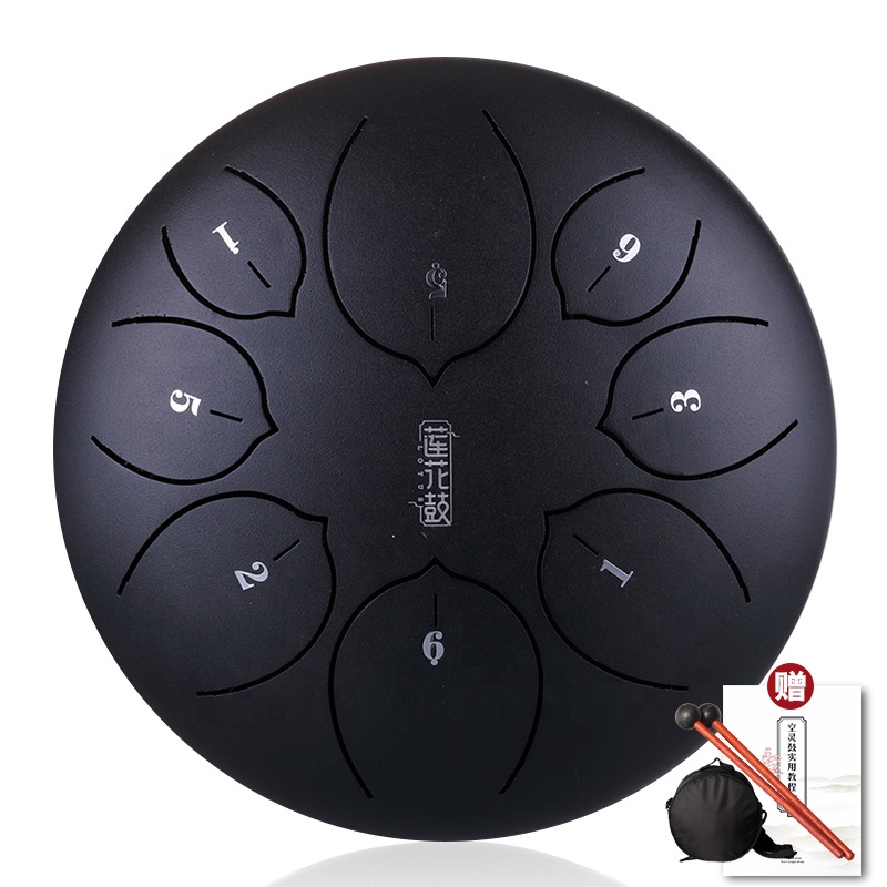 6/8/10/12 ''стали язык барабан Handpan 8 Примечания ручной tankdrum с сумкой молотки