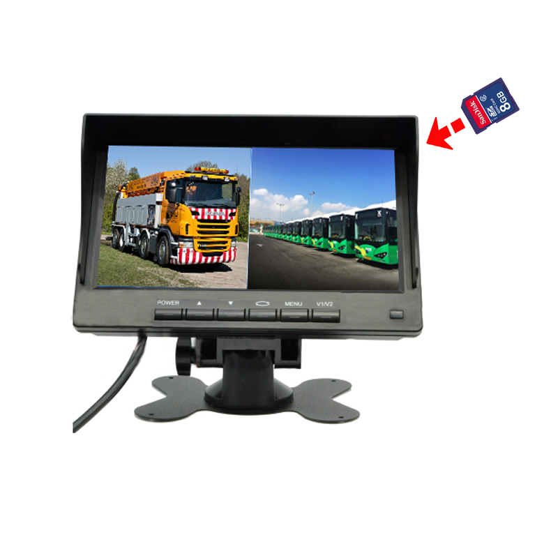 KOEN 2 канала 1080P + 720P Авто Сплит 7 дюймов Digintal монитор IP68 Водонепроницаемый 24V IR LED автобус камеры системы
