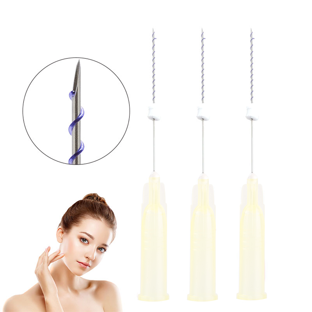 Factory Price Medical 30G 25mm Sharp Needle Screw Thread PDO for Skin Tighten